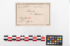Etiketten zu Eisenschlacke (NHMW-PRAE-023814)